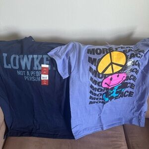 Graphic Short Sleeve Tees - Navy and Lavender 🚩Bundle Deal🚩